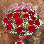 Buquê de Rosas Vermelhas ou Coloridas com 15 unds.