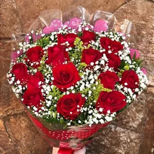 Buquê de Rosas Vermelhas ou Coloridas com 15 unds.