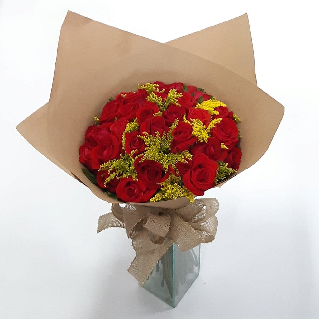 Buquê de Rosas Vermelhas e Tango Artesanal