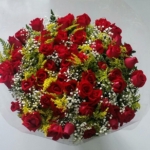 Buquê de 36 Rosas  Coloridas ou Vermelhas