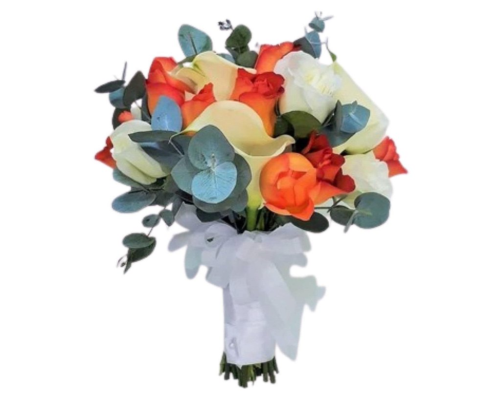 Buquê de Noiva com Calla Rosas e Eucaflor