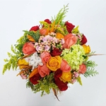 Buquê de Noiva Com Rosas Kalandiva e Hortênsias