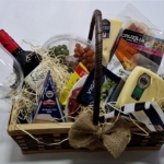Cesta de Vinho com Queijos Luxo