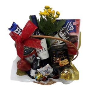 Cesta Boas Festas com Vinho