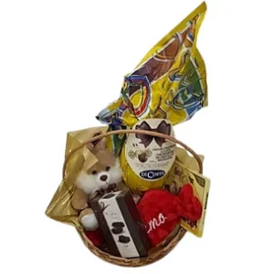 Cesta de Páscoa Ovo de Chocolate 400 ou 800gs.