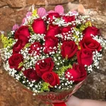 Buquê de Rosas Vermelhas ou Coloridas com 18 unds.