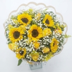 Buquê de Girassóis com Rosas