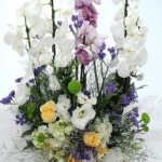 Cesta com Orquídeas e Flores do Campo
