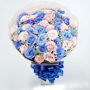 Buquê de Rosas Azuis e Rosas