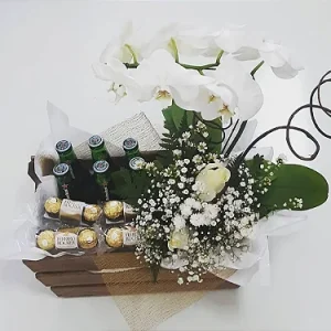 Cesta de Chocolate e Cerveja  Luxo