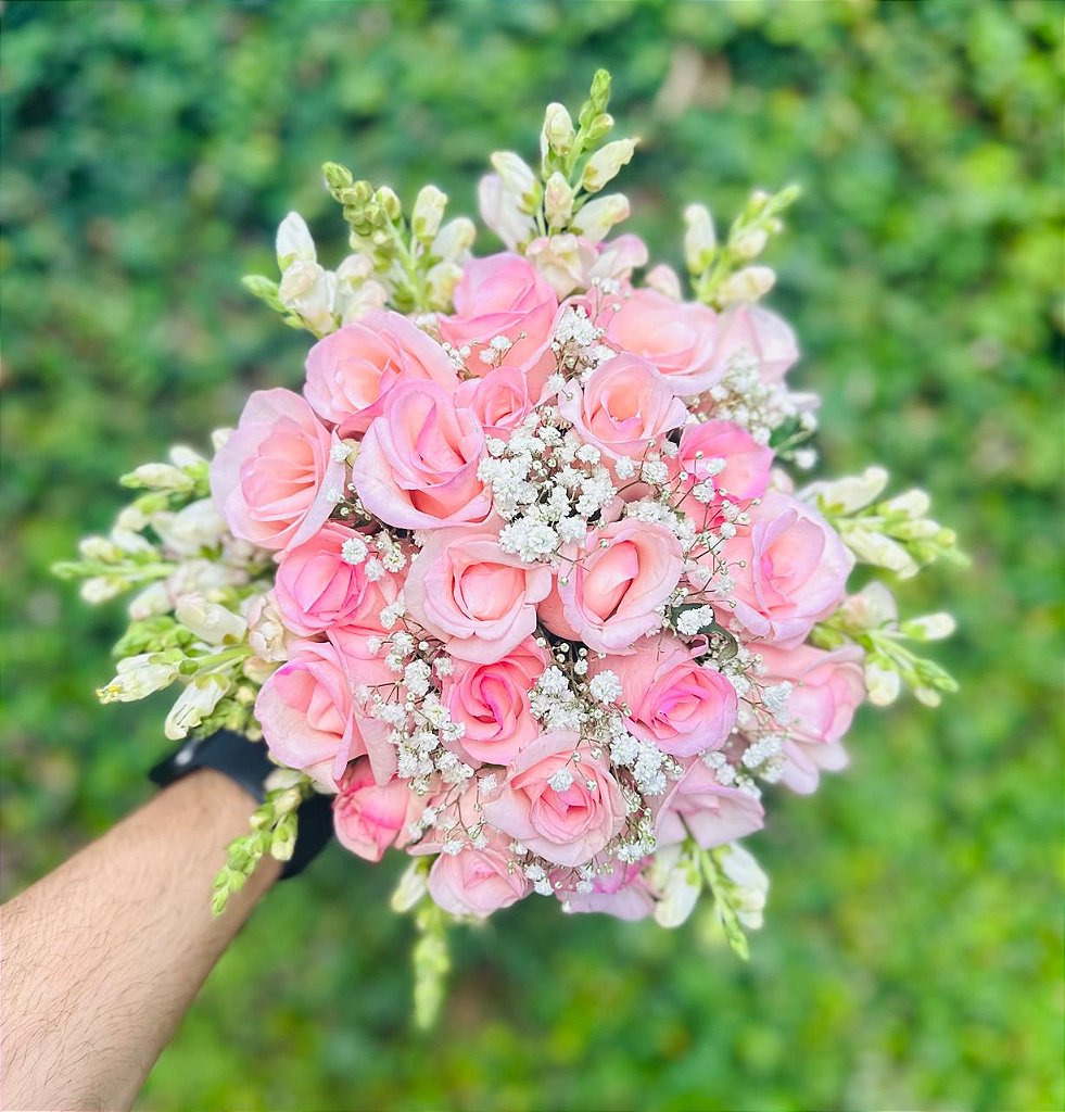 Buquê de Noiva Rosa ou Branco