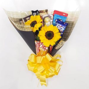 Buquê de Chocolate Com ou Sem Rosas e Girassóis