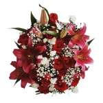 Buquê de Rosas e Lírios
