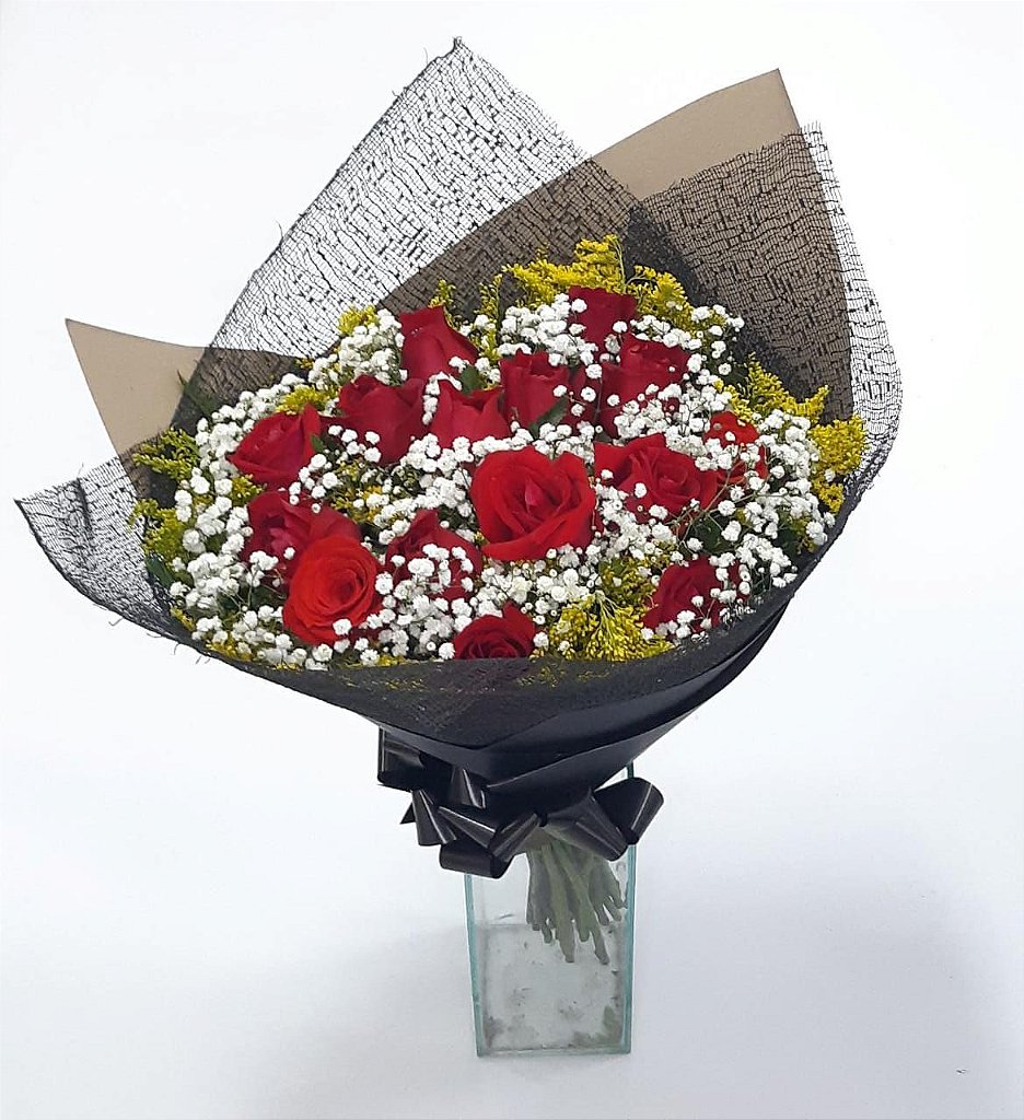 Buquê de Rosas Artesanal Cor Preta